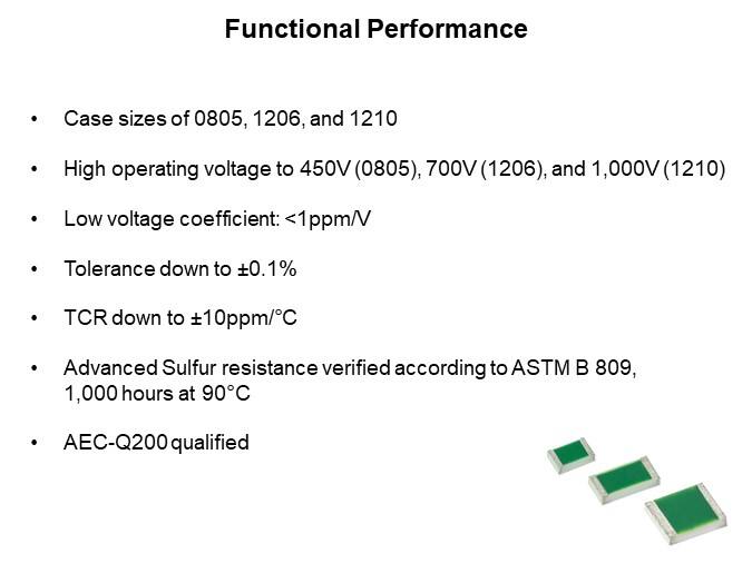 Image of Vishay Dale TNPV Thin Film High Voltage Resistors - Functional Performance