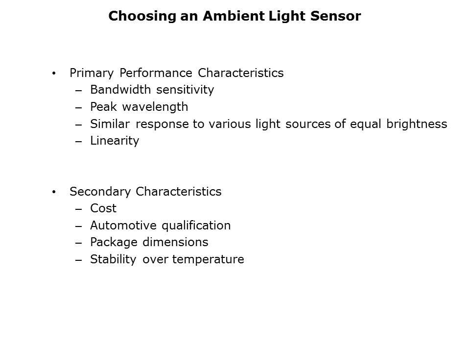 Ambient Light Sensors Slide 14