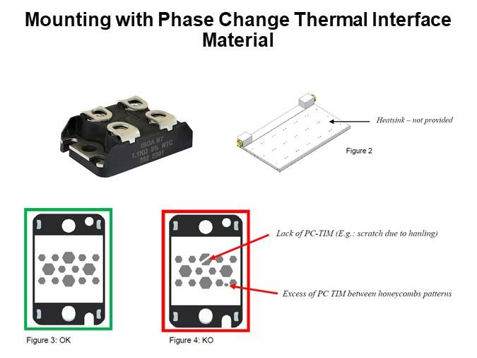Mounting with Phase Change Thermal Interface Material