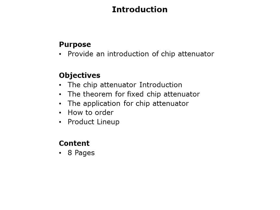 Chip RF Attenuator Slide 1