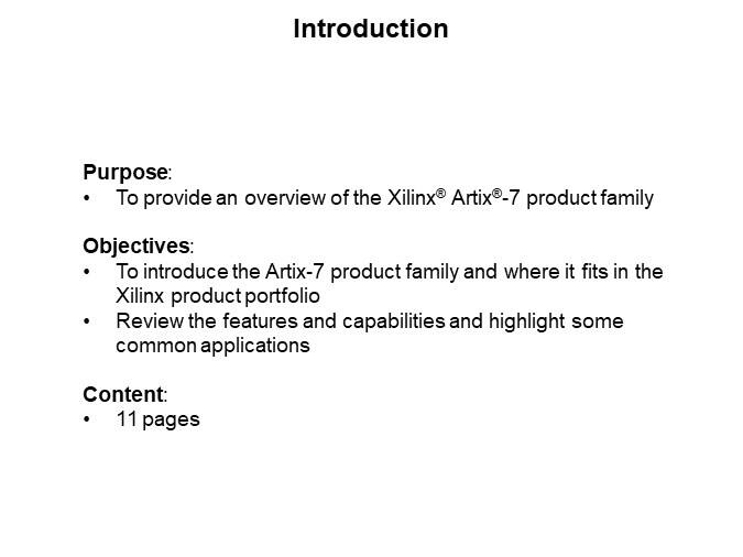Image of Xilinx Artix®-7 Product Family Overview - Introduction