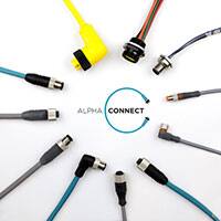 Alpha Wire 的 M12 柔性电缆的图片