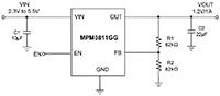 Monolithic Power Systems 的 MPM3811 电源模块框图图片