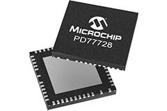 Image of Microchip's PD77728 PoE Management Chip