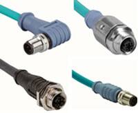 Panduit IndustrialNet™ M12 5e 类和 6A 类包塑线缆组件的图片