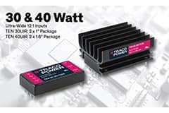 Image of TRACO Power's Ruggedized 30 W and 40 W DC/DC Converters