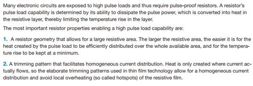 Pulse Load Capability of SMD Film Resistors