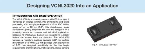 VCNL3020 应用说明