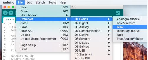 Select your target Arduino 