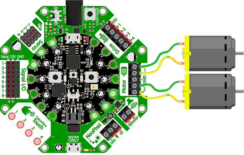 CircuitPython DC Motors