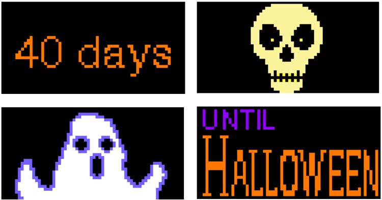 Halloween Countdown Display Matrix