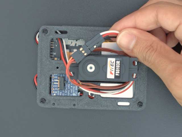 Mount and connect servo