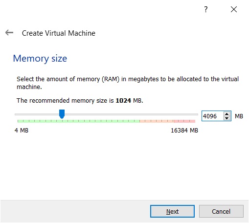 Configure virtual machine