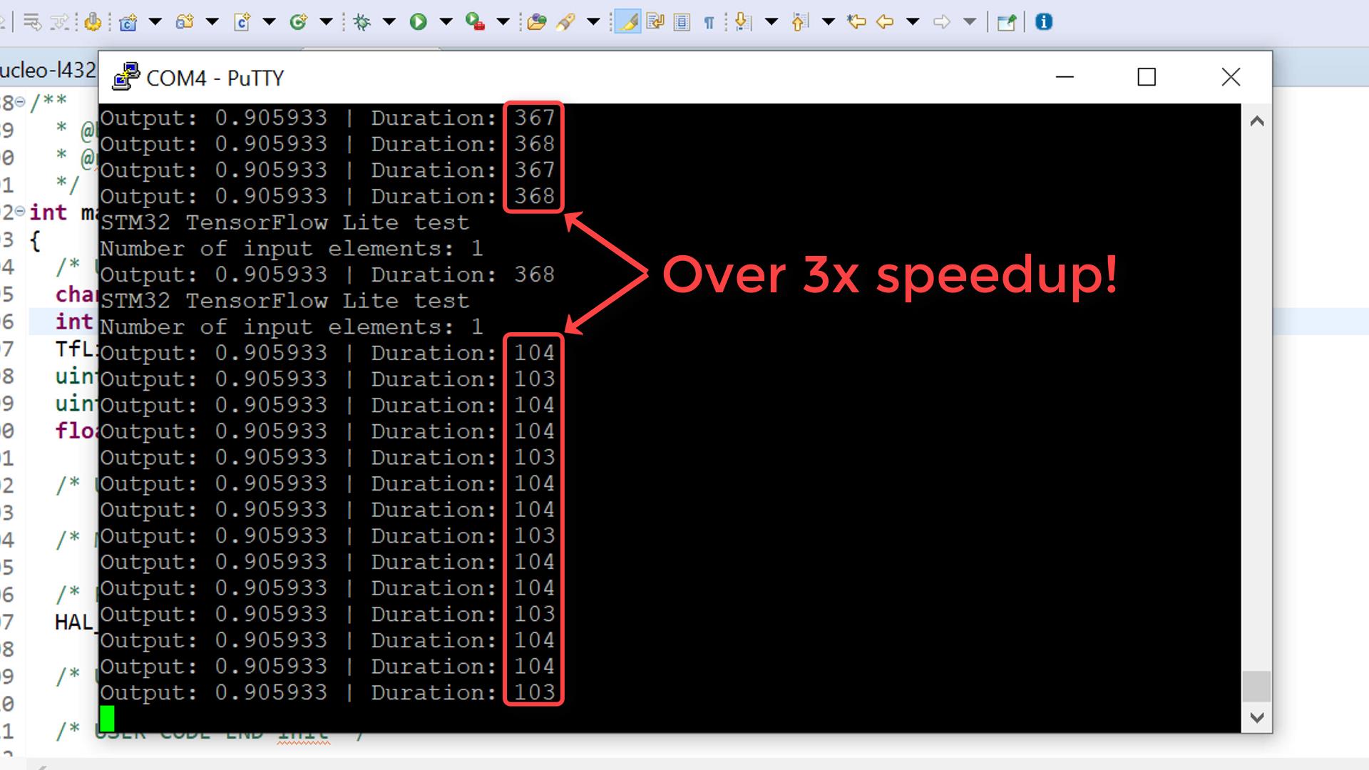 Inference run time in release configuration