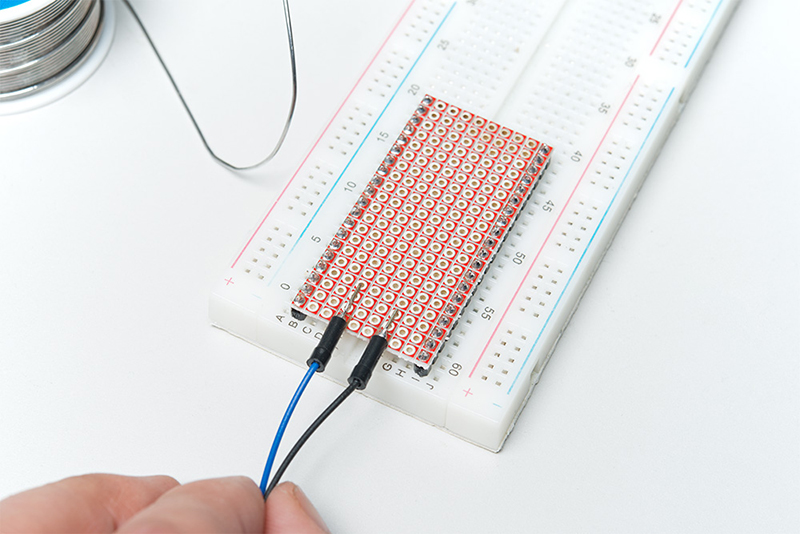 Solder the wires used to connect to the IoT Relay box