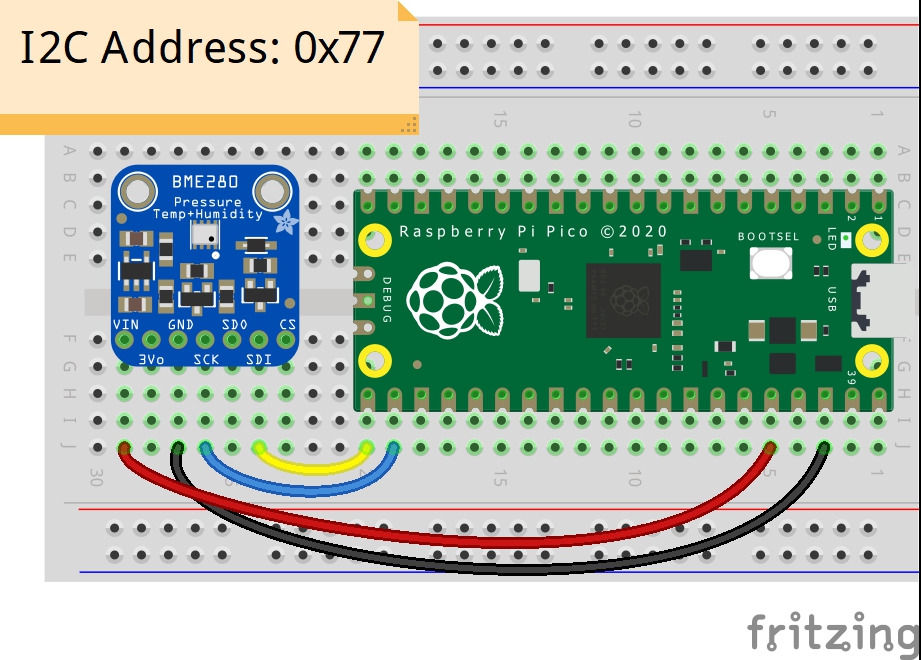 Connecting BME280 to Raspberry Pi Pico