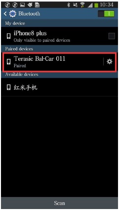 Bluetooth device paired