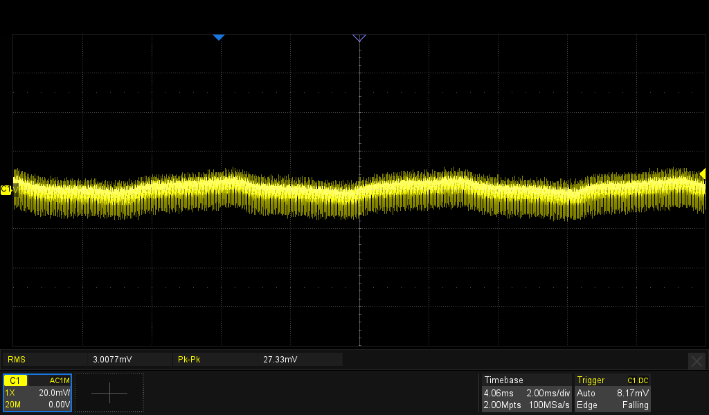 oscilloscope power supply output noise