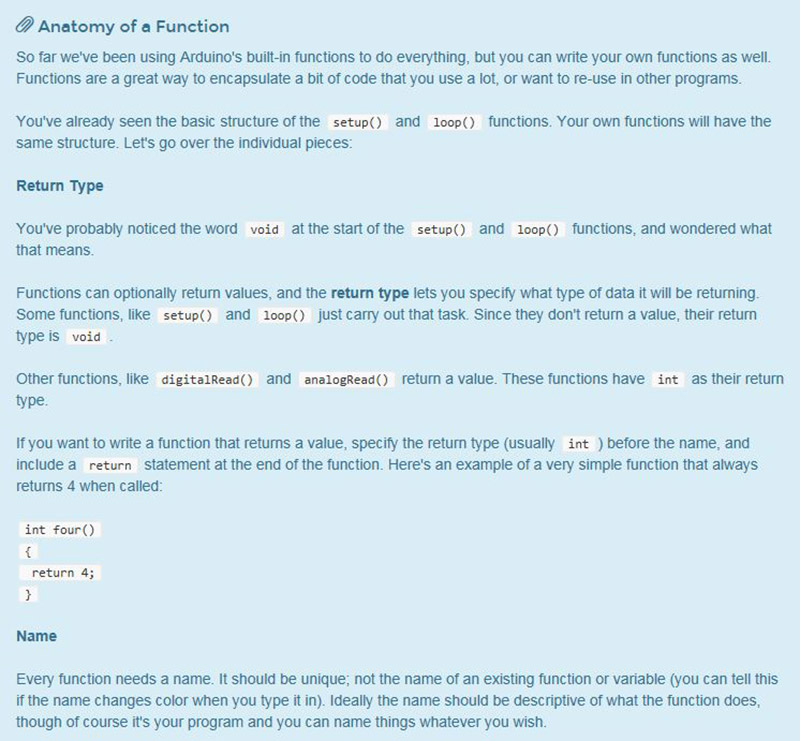 Anatomy of a function