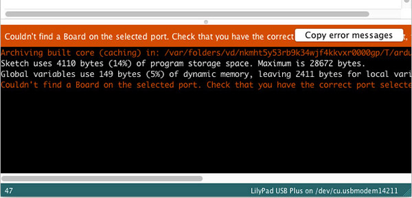 Example Arduino Error