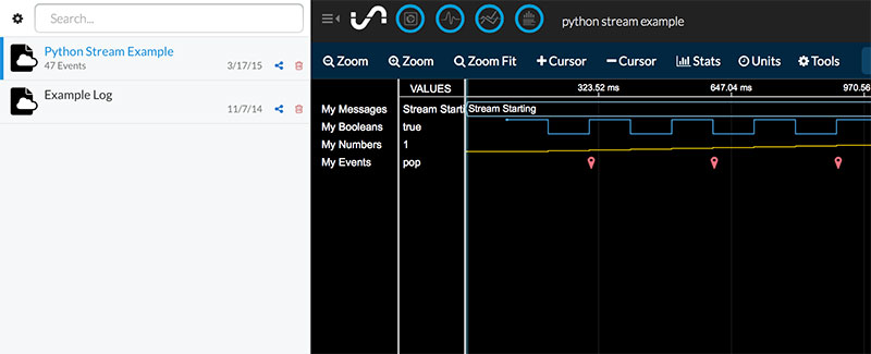 Python Stream Example