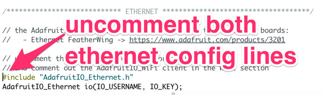 uncomment both ethernet config lines