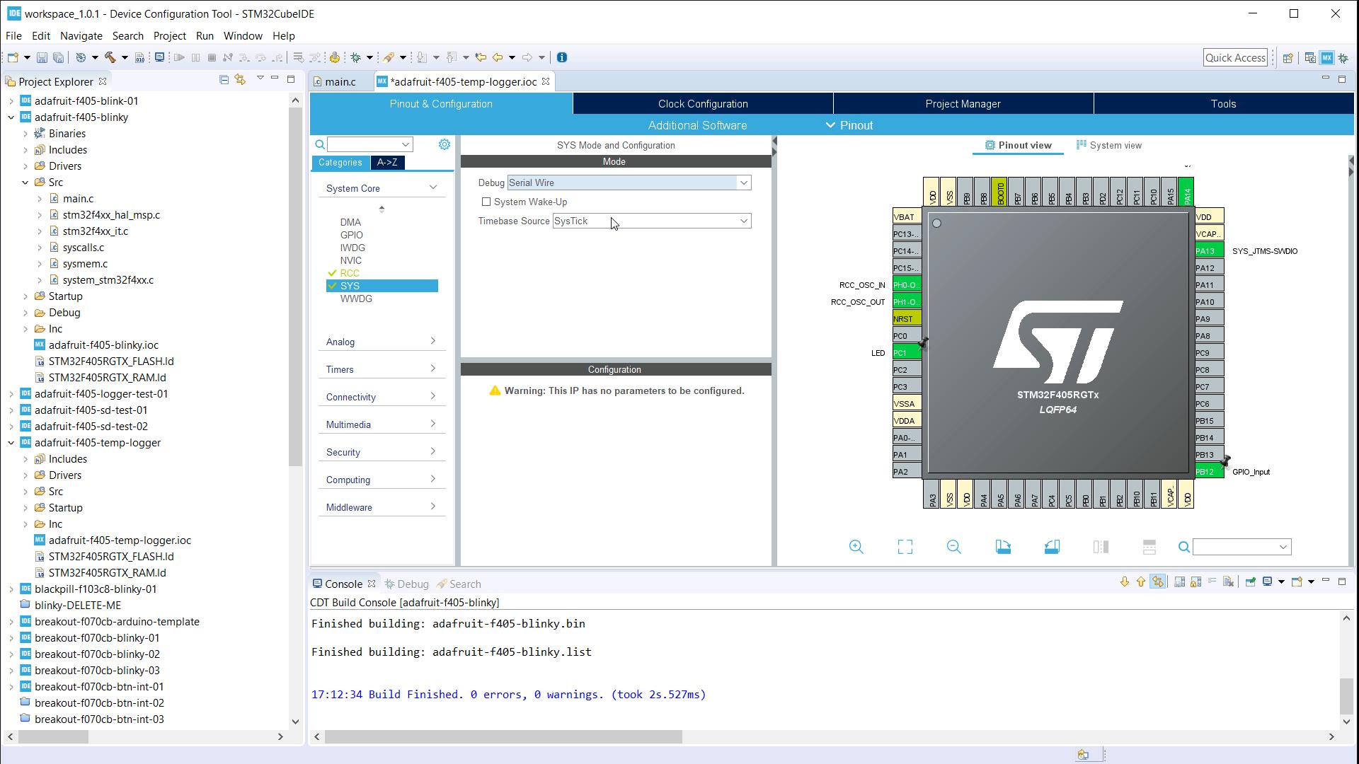 Configure debug port