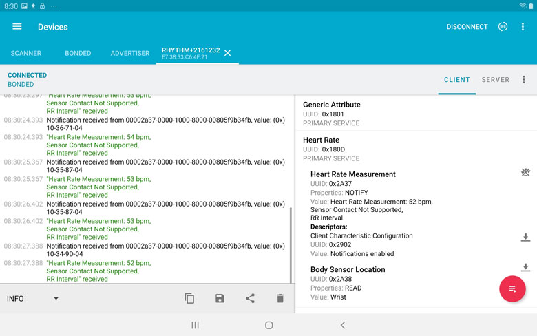 nRF Connect View