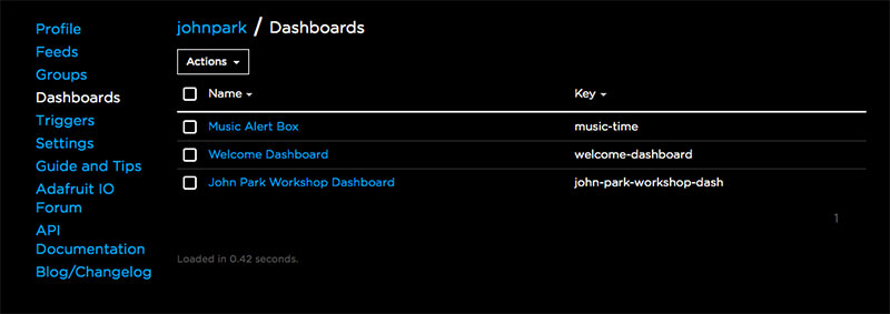 Create Dashboard