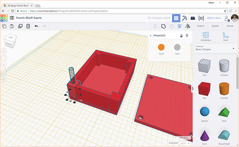 Use Align tool to center cylinder in middle