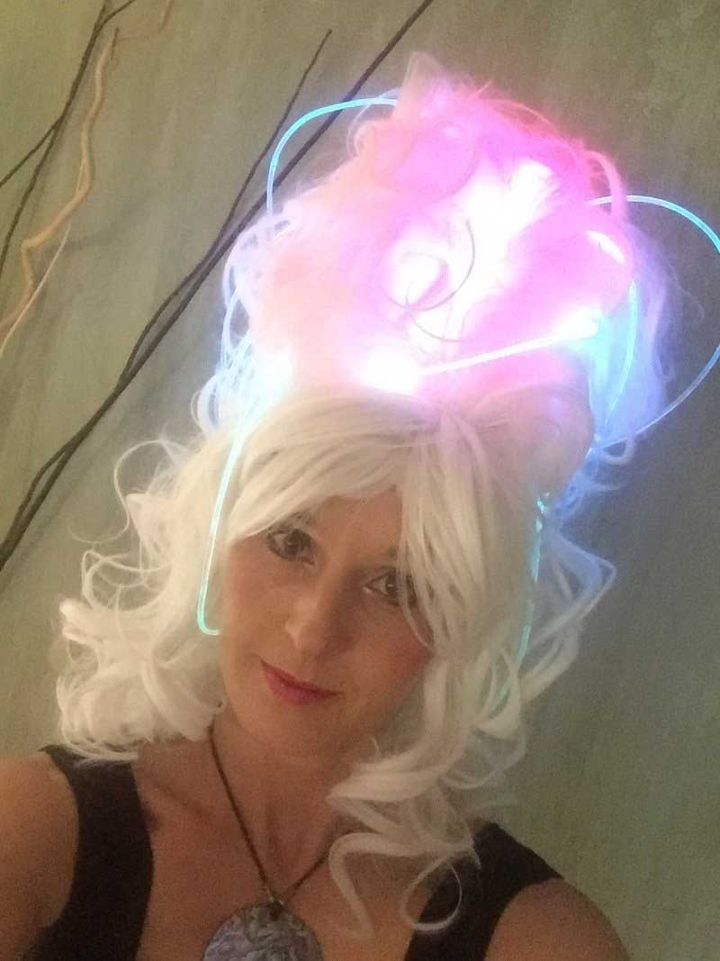 Glowing Beehive Hairdo Wig