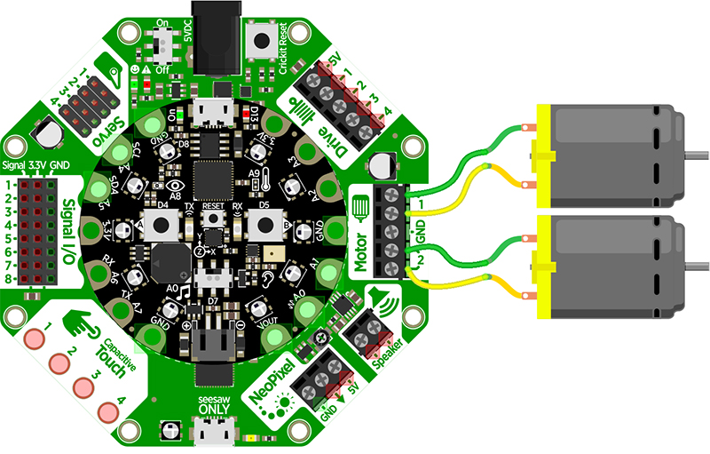  2 independently-controllable brushed DC motor drives