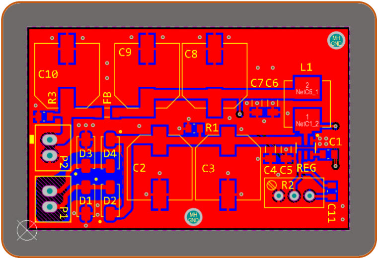 adjustable switching power supply pcb