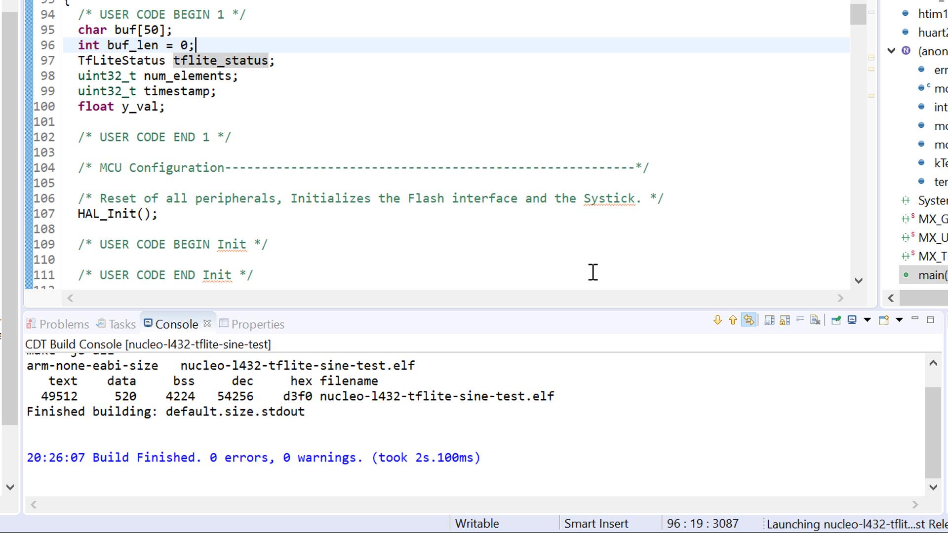 Examining flash and RAM usage for STM32