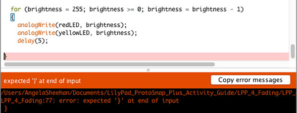 Example Arduino Error