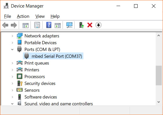 mbed serial port