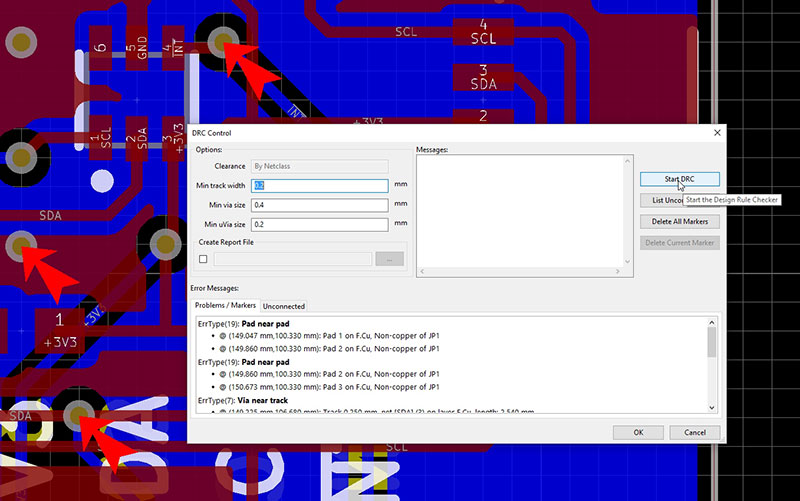 Fix by ripping up any traces near vias and re-routing