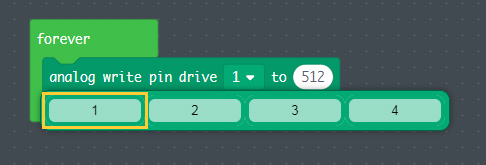 Select which Drive pin you want to control