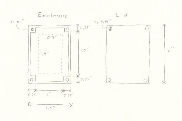 sketch what we want enclosure/lid to look like