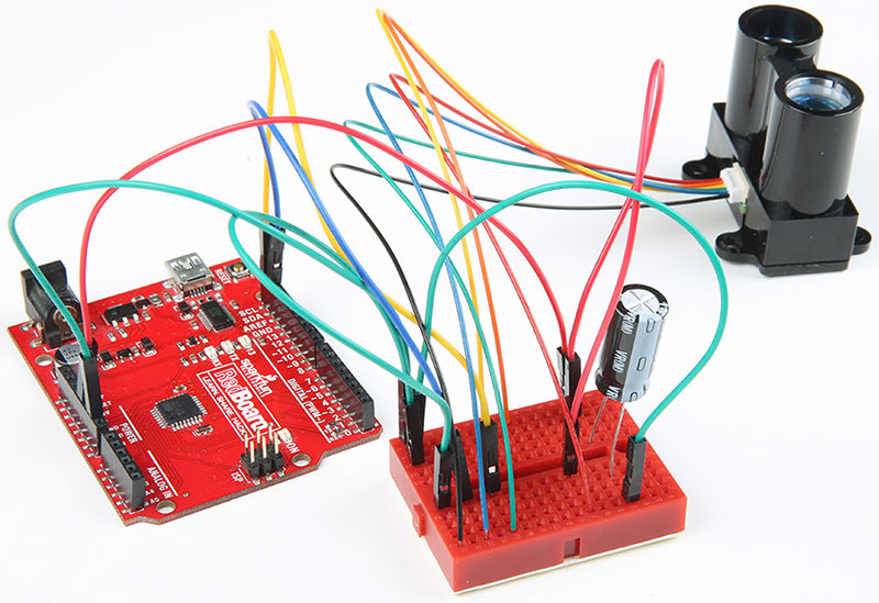 Somewhat Reliable: Lidar Connected with Breadboard