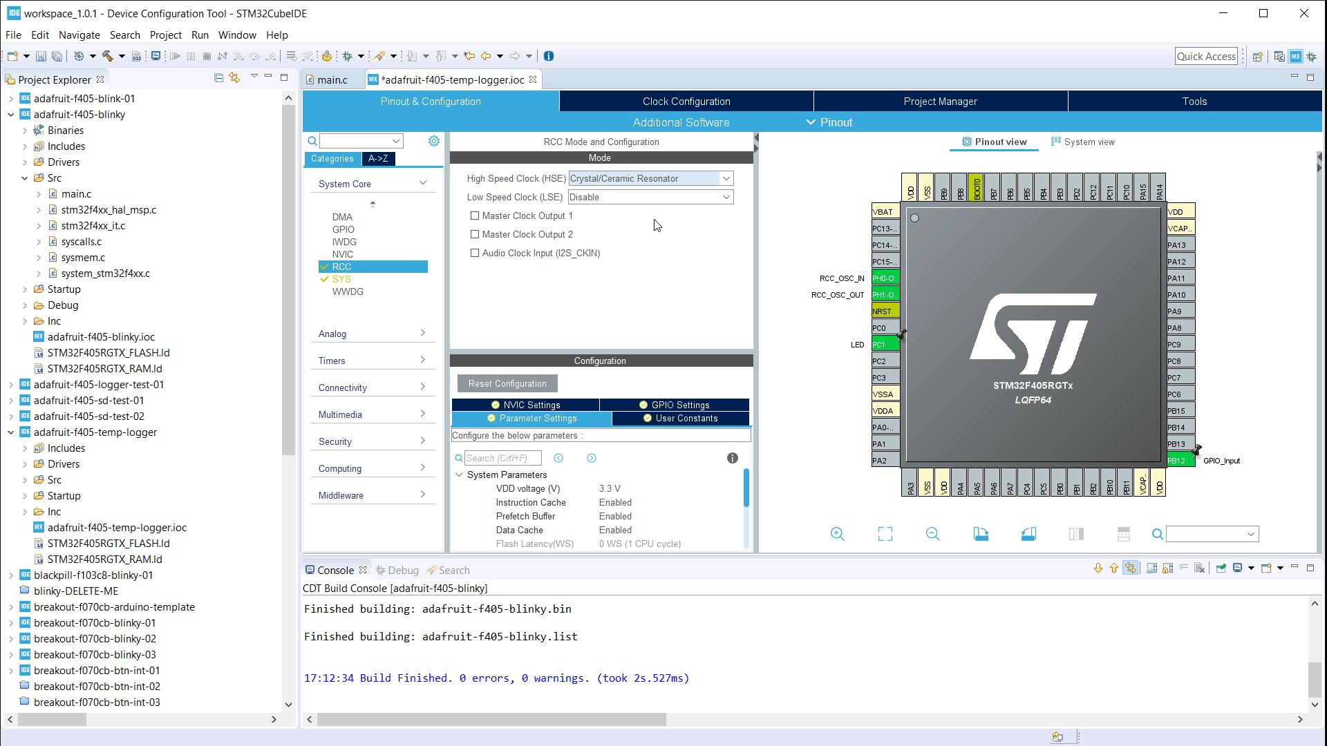 Configure clocks