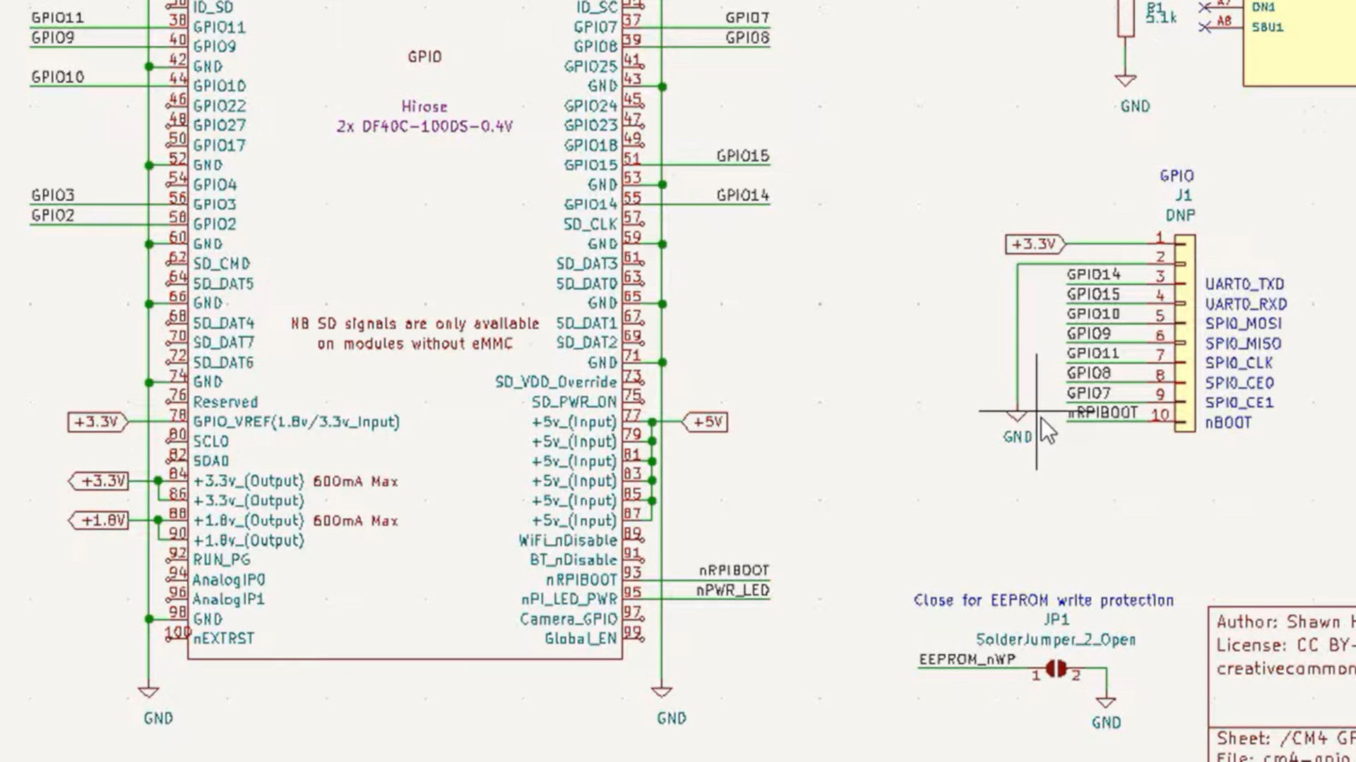 nRPIBOOT pin on CM4 carrier board schematic