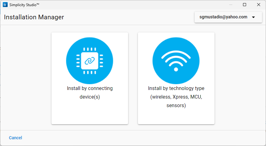 Simplicity Studio Installation Manager