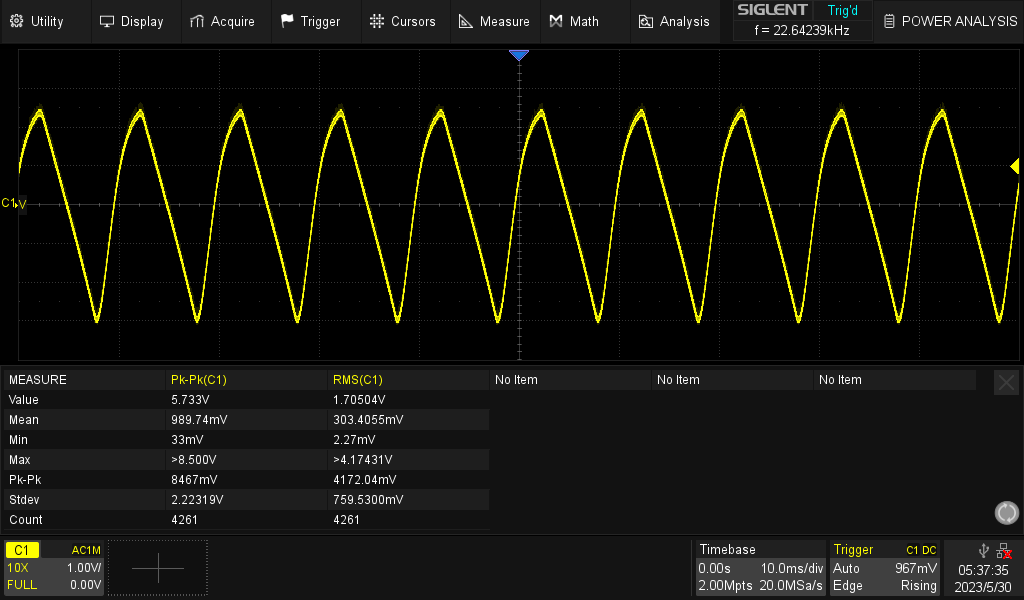 adjustable switching power supply output noise