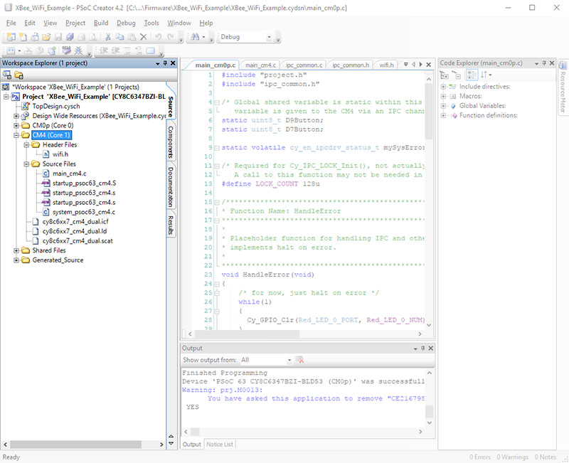 subdomain for the Cortex-M4 core with similar files