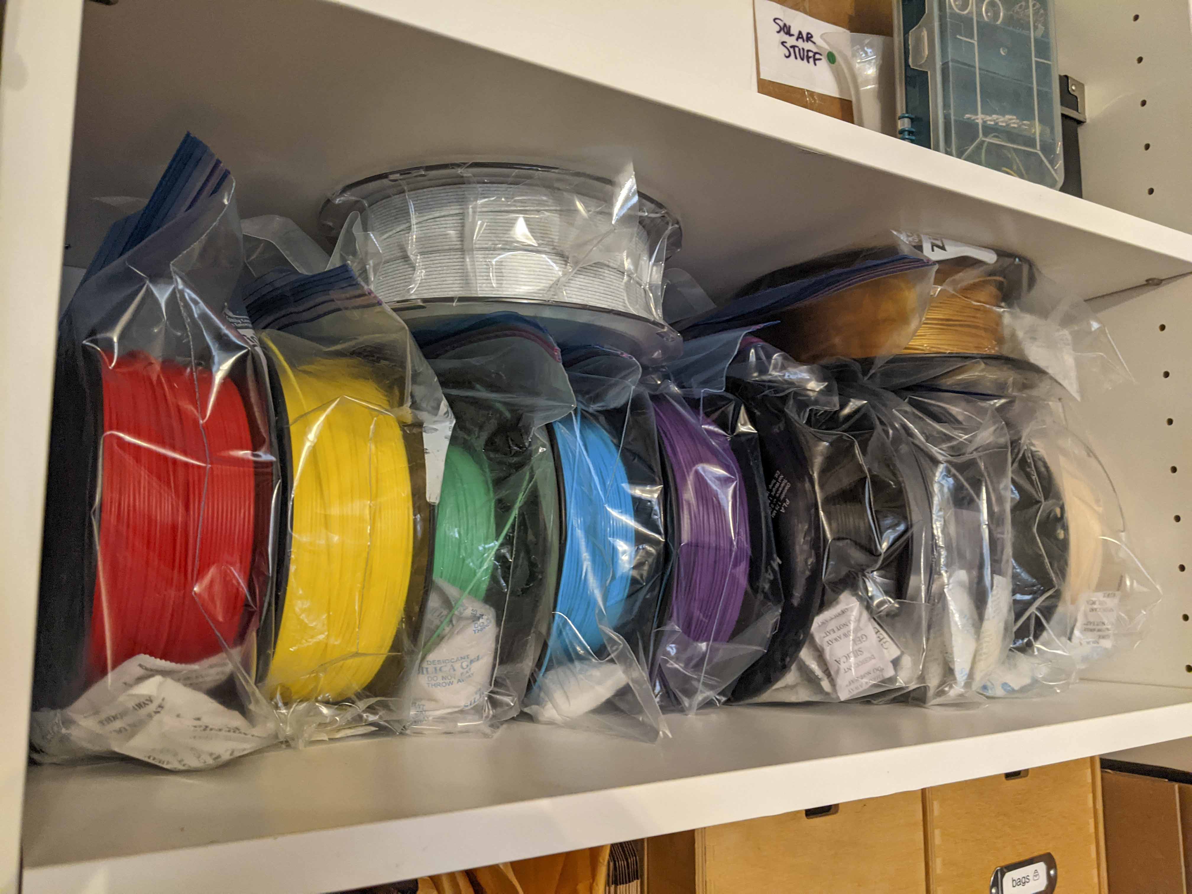 3d printer filament storage