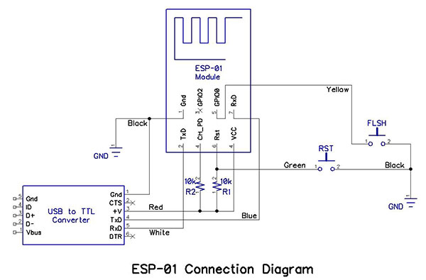 ESP-01 Connection Diagram