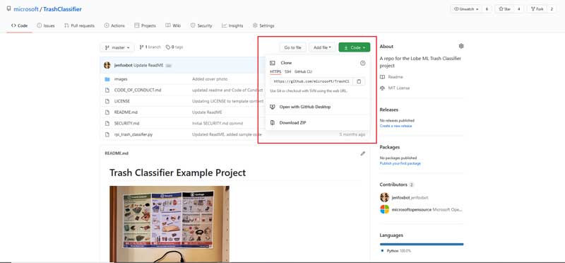 Pi Trash Classifier Software