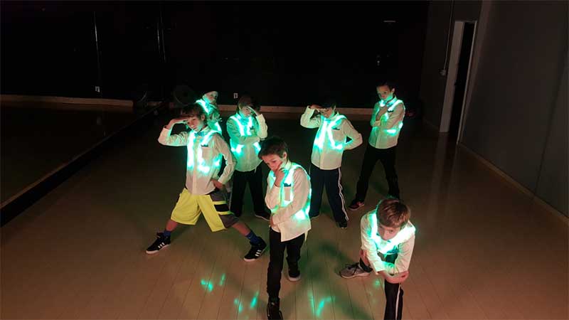 Wearable EL Dance Shirt Wearable LED Dance Harness