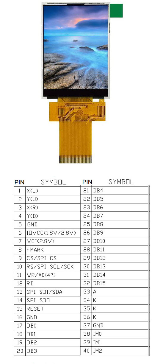 ILI9341 TFT display